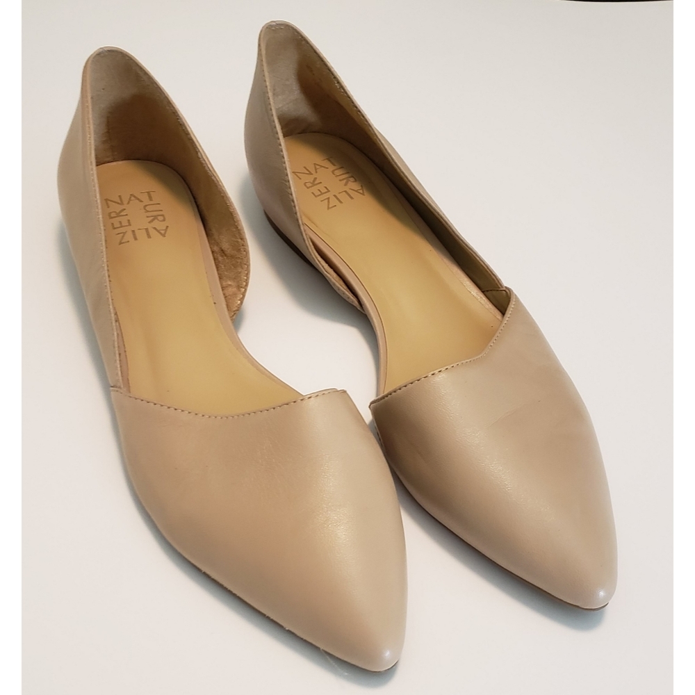 NEW Naturalizer Tan Nude D'orsay Ballet Flats Shoes Sz 10 Tamara